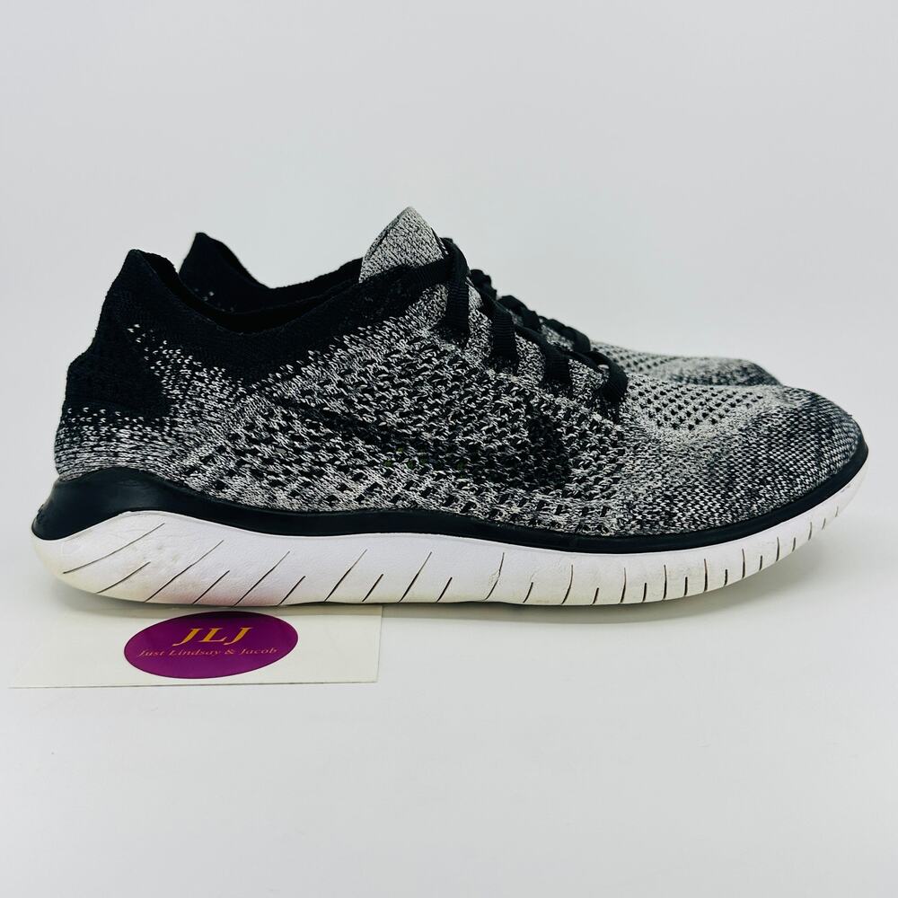 Nike Women's Free RN Flyknit 2018 Running Shoes 'Oreo' 942839-101 Size 7.5